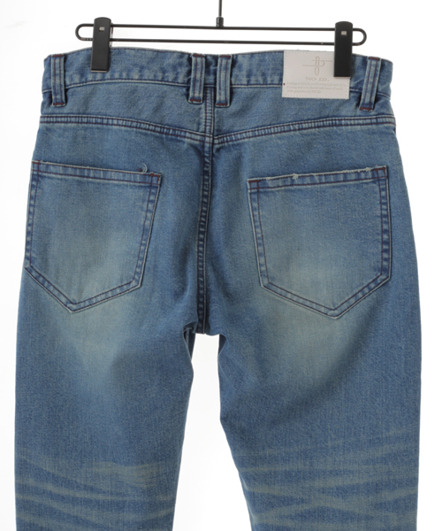 NO ID.(ノーアイディ)の「mp4173-ストレッチデニムUSED加工テーパードPT パンツ(デニムパンツ・メンズ・ブラック/インディゴブルー/ブルー系その他・2/1/3)」の8枚目の写真