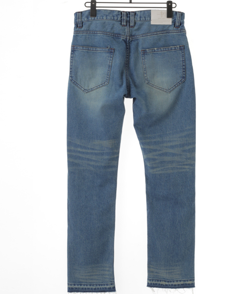 NO ID.(ノーアイディ)の「mp4173-ストレッチデニムUSED加工テーパードPT パンツ(デニムパンツ・メンズ・ブラック/インディゴブルー/ブルー系その他・2/1/3)」の15枚目の写真