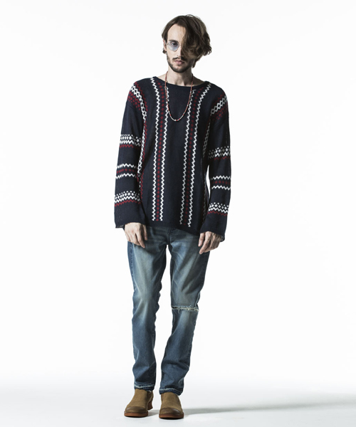 NO ID.(ノーアイディ)の「mp4173-ストレッチデニムUSED加工テーパードPT パンツ(デニムパンツ・メンズ・ブラック/インディゴブルー/ブルー系その他・2/1/3)」の20枚目の写真