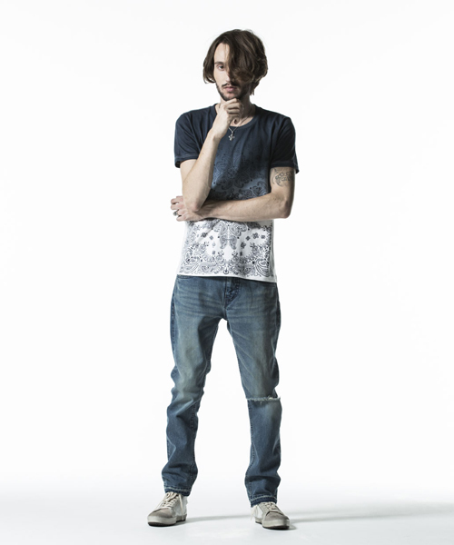 NO ID.(ノーアイディ)の「mp4173-ストレッチデニムUSED加工テーパードPT パンツ(デニムパンツ・メンズ・ブラック/インディゴブルー/ブルー系その他・2/1/3)」の11枚目の写真