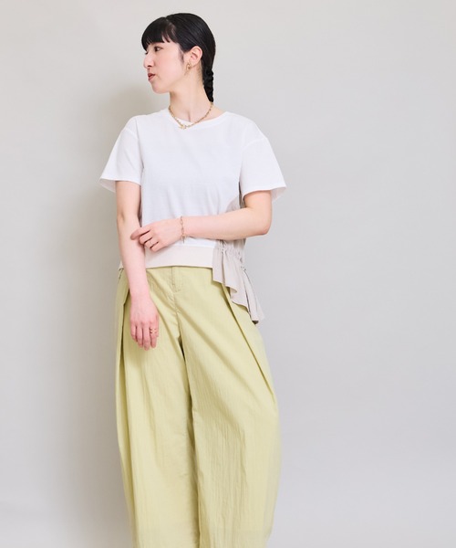 LHELBIE(レルビエ)の「ワークトップス(Tシャツ/カットソー・レディース・ブラック/ブラウン/オフホワイト・M)」の9枚目の写真