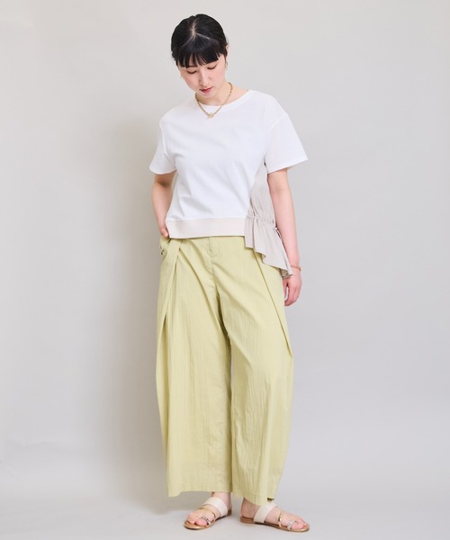 LHELBIE(レルビエ)の「ワークトップス(Tシャツ/カットソー・レディース・ブラック/ブラウン/オフホワイト・M)」の8枚目の写真