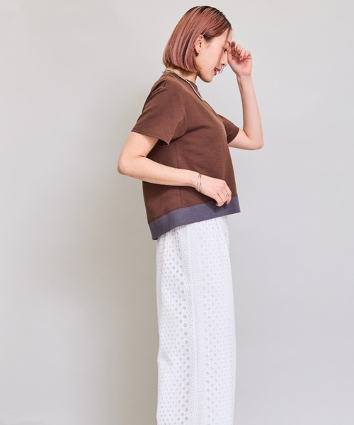 LHELBIE(レルビエ)の「ワークトップス(Tシャツ/カットソー・レディース・ブラック/ブラウン/オフホワイト・M)」の6枚目の写真