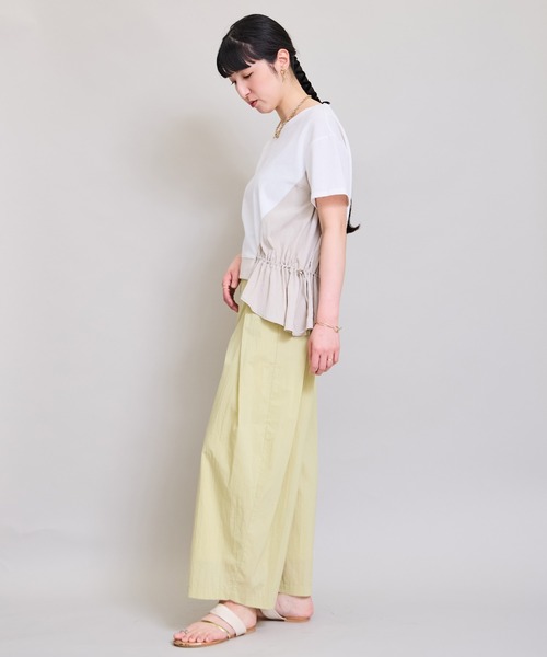 LHELBIE(レルビエ)の「ワークトップス(Tシャツ/カットソー・レディース・ブラック/ブラウン/オフホワイト・M)」の16枚目の写真