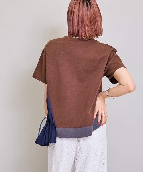 LHELBIE(レルビエ)の「ワークトップス(Tシャツ/カットソー・レディース・ブラック/ブラウン/オフホワイト・M)」の22枚目の写真