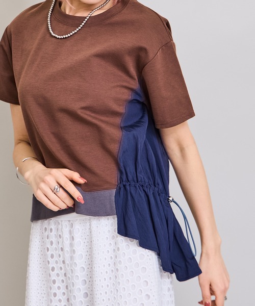 LHELBIE(レルビエ)の「ワークトップス(Tシャツ/カットソー・レディース・ブラック/ブラウン/オフホワイト・M)」の21枚目の写真