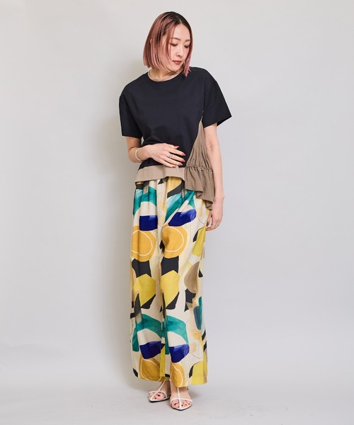 LHELBIE(レルビエ)の「ワークトップス(Tシャツ/カットソー・レディース・ブラック/ブラウン/オフホワイト・M)」の18枚目の写真