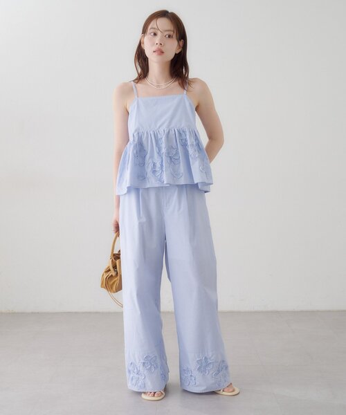 Kastane(カスタネ)の「【WEB先行/2サイズ展開/低身長サイズ】SETUPステッチ刺繍パンツ(その他パンツ・レディース・ネイビー/ブラック/ブルー・1/0)」の21枚目の写真