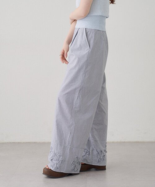 Kastane(カスタネ)の「【WEB先行/2サイズ展開/低身長サイズ】SETUPステッチ刺繍パンツ(その他パンツ・レディース・ネイビー/ブラック/ブルー・1/0)」の13枚目の写真