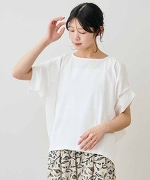 リブ イン コンフォート 遮熱・UVカット・接触冷感・吸汗速乾素材の ブラウス見えする変形ドルマンカットソートップス