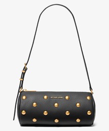 IZZY スタッズ ぺブルレザー バレルポシェット スモール