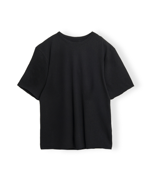 BROWNYARD(ブラウンヤード)の「カットオフハーフスリーブ、ブラック(Tシャツ/カットソー・メンズ・その他・3/4/5/6)」の1枚目の写真