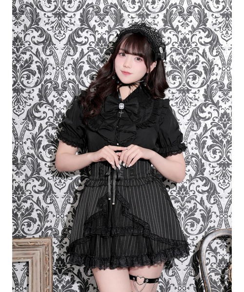NOEMIE(ノエミー)の「ゴシックヨークジャボリボンブラウス(シャツ/ブラウス・レディース・パープル/ブラック/オフホワイト・M)」の2枚目の写真