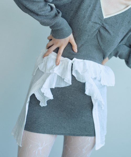 EDIT. FOR LULU(エディットフォールル)の「アイレットニット(ニット/セーター・レディース・グレー/ネイビー・FREE)」の19枚目の写真