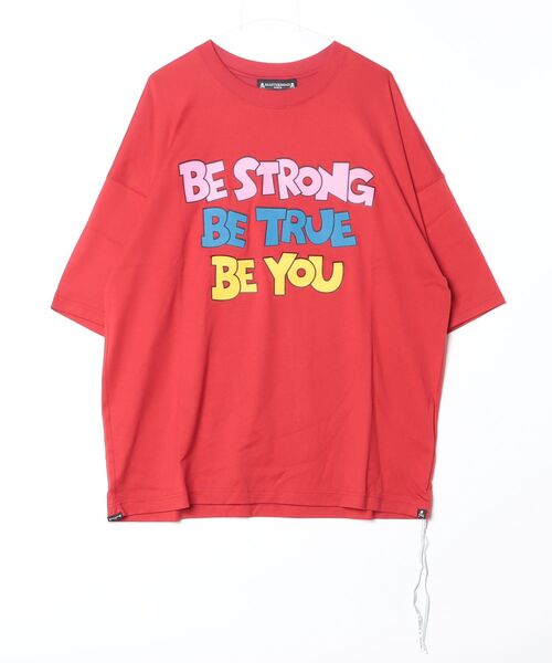 mastermind JAPAN（マスターマインド）の「BOXY BE TRUE TEE（Tシャツ/カットソー・メンズ・オレンジ/レッド/ホワイト・XL）」の2枚目の写真