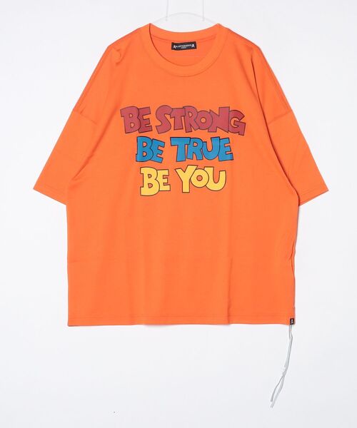mastermind JAPAN（マスターマインド）の「BOXY BE TRUE TEE（Tシャツ/カットソー・メンズ・オレンジ/レッド/ホワイト・XL）」の3枚目の写真