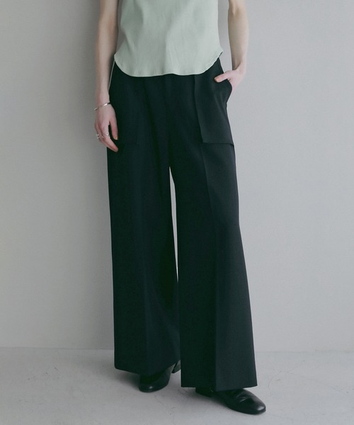 MANOF(マノフ)の「OUT POCKET WIDE PANTS(その他パンツ・レディース・グレー/ネイビー/ベージュ・M/S)」の6枚目の写真