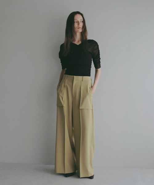 MANOF(マノフ)の「OUT POCKET WIDE PANTS(その他パンツ・レディース・グレー/ネイビー/ベージュ・M/S)」の15枚目の写真