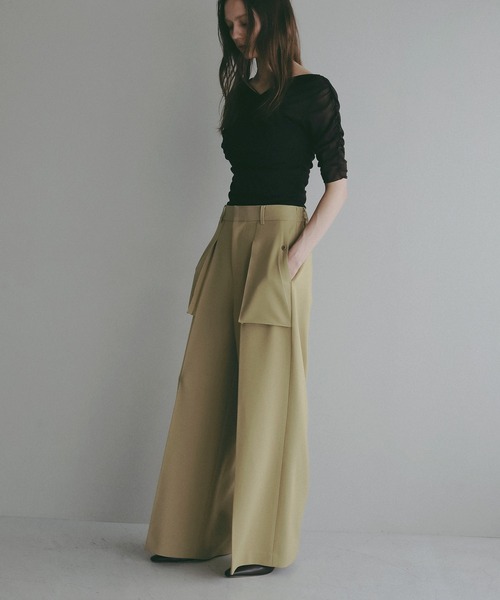 MANOF(マノフ)の「OUT POCKET WIDE PANTS(その他パンツ・レディース・グレー/ネイビー/ベージュ・M/S)」の16枚目の写真