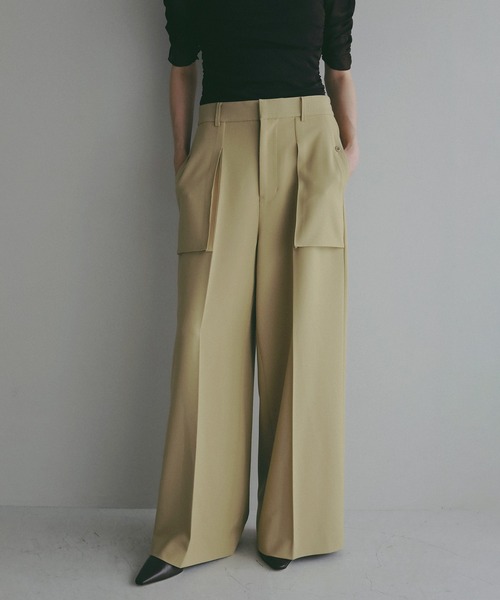 MANOF(マノフ)の「OUT POCKET WIDE PANTS(その他パンツ・レディース・グレー/ネイビー/ベージュ・M/S)」の13枚目の写真