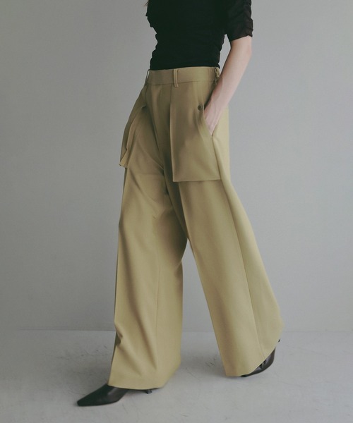 MANOF(マノフ)の「OUT POCKET WIDE PANTS(その他パンツ・レディース・グレー/ネイビー/ベージュ・M/S)」の14枚目の写真