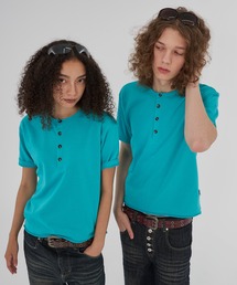 WISH FOR EVER（ウィッシュフォーエバー）の「ASSORT LIGHTWEIGHT FRENCH TERRY COMPACT HENRY NECK T/アソートライトウェイトフレンチテリーコンパクトヘンリーネックT（Tシャツ/カットソー）」