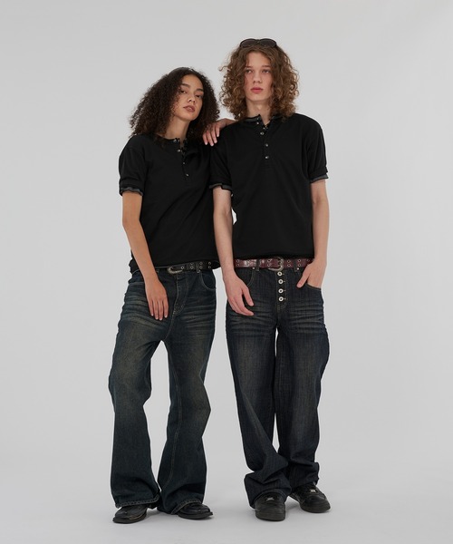 WISH FOR EVER(ウィッシュフォーエバー)の「ASSORT LIGHTWEIGHT FRENCH TERRY COMPACT HENRY NECK T/アソートライトウェイトフレンチテリーコンパクトヘンリーネックT(Tシャツ/カットソー・メンズ・ネイビー/ターコイズブルー/ブラック/チャコールグレー・SMALL/MEDIUM/LARGE)」の7枚目の写真