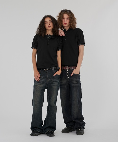 WISH FOR EVER(ウィッシュフォーエバー)の「ASSORT LIGHTWEIGHT FRENCH TERRY COMPACT HENRY NECK T/アソートライトウェイトフレンチテリーコンパクトヘンリーネックT(Tシャツ/カットソー・メンズ・ネイビー/ターコイズブルー/ブラック/チャコールグレー・SMALL/MEDIUM/LARGE)」の8枚目の写真