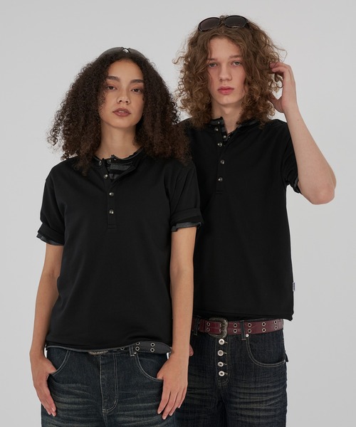 WISH FOR EVER(ウィッシュフォーエバー)の「ASSORT LIGHTWEIGHT FRENCH TERRY COMPACT HENRY NECK T/アソートライトウェイトフレンチテリーコンパクトヘンリーネックT(Tシャツ/カットソー・メンズ・ネイビー/ターコイズブルー/ブラック/チャコールグレー・SMALL/MEDIUM/LARGE)」の10枚目の写真
