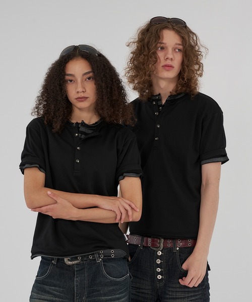 WISH FOR EVER(ウィッシュフォーエバー)の「ASSORT LIGHTWEIGHT FRENCH TERRY COMPACT HENRY NECK T/アソートライトウェイトフレンチテリーコンパクトヘンリーネックT(Tシャツ/カットソー・メンズ・ネイビー/ターコイズブルー/ブラック/チャコールグレー・SMALL/MEDIUM/LARGE)」の11枚目の写真