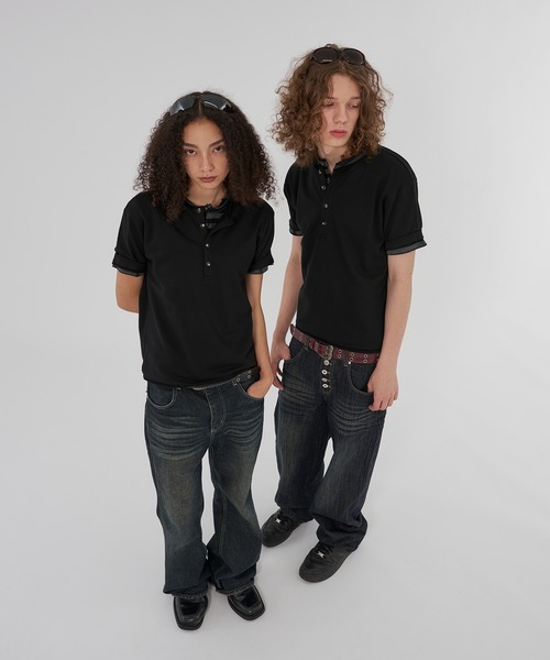 WISH FOR EVER(ウィッシュフォーエバー)の「ASSORT LIGHTWEIGHT FRENCH TERRY COMPACT HENRY NECK T/アソートライトウェイトフレンチテリーコンパクトヘンリーネックT(Tシャツ/カットソー・メンズ・ネイビー/ターコイズブルー/ブラック/チャコールグレー・SMALL/MEDIUM/LARGE)」の9枚目の写真
