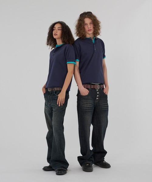 WISH FOR EVER(ウィッシュフォーエバー)の「ASSORT LIGHTWEIGHT FRENCH TERRY COMPACT HENRY NECK T/アソートライトウェイトフレンチテリーコンパクトヘンリーネックT(Tシャツ/カットソー・メンズ・ネイビー/ターコイズブルー/ブラック/チャコールグレー・SMALL/MEDIUM/LARGE)」の20枚目の写真