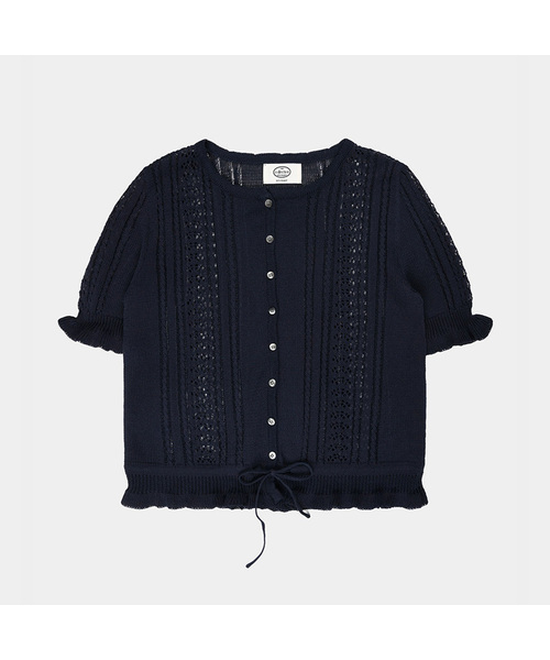 PIGMENT(ピグメント)の「スカシストリングサマーガーディガン (ZYCD260310)(カーディガン/ボレロ・レディース・ネイビー/ブラウン/ピンク・FREE)」の3枚目の写真
