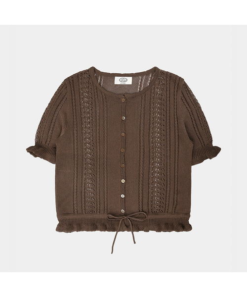 PIGMENT(ピグメント)の「スカシストリングサマーガーディガン (ZYCD260310)(カーディガン/ボレロ・レディース・ネイビー/ブラウン/ピンク・FREE)」の2枚目の写真