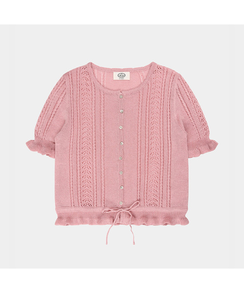 PIGMENT(ピグメント)の「スカシストリングサマーガーディガン (ZYCD260310)(カーディガン/ボレロ・レディース・ネイビー/ブラウン/ピンク・FREE)」の1枚目の写真