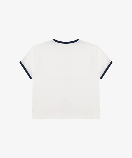 FRED PERRY(フレッドペリー)の「Velour Trim T-Shirt/ベロアトリムTシャツ(Tシャツ/カットソー・レディース・ホワイト・10)」の4枚目の写真