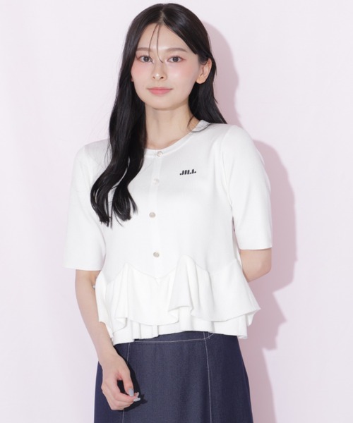 JILL by JILL STUART(ジルバイジルスチュアート)の「フリルペプラムニット(ニット/セーター・レディース・ホワイト/ブラック系その他/ネイビー・FREE)」の17枚目の写真