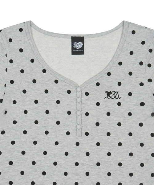 LUVISTRUE(ラヴイズトゥルー)の「BASIC ILOVEU SHORT DOT SLEEVE TEE(GRAY)(Tシャツ/カットソー・レディース・その他・FREE)」の8枚目の写真