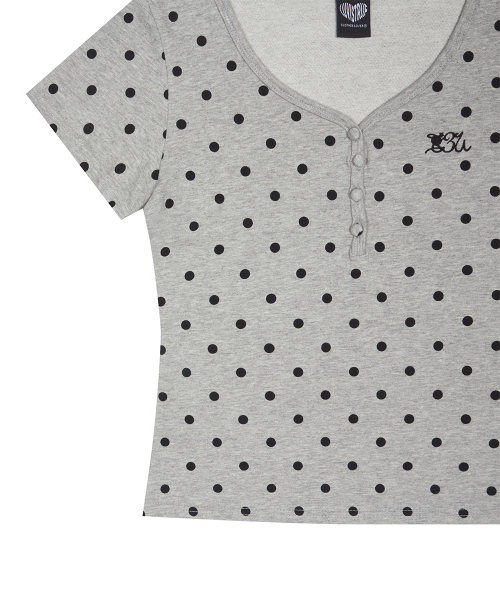 LUVISTRUE(ラヴイズトゥルー)の「BASIC ILOVEU SHORT DOT SLEEVE TEE(GRAY)(Tシャツ/カットソー・レディース・その他・FREE)」の9枚目の写真