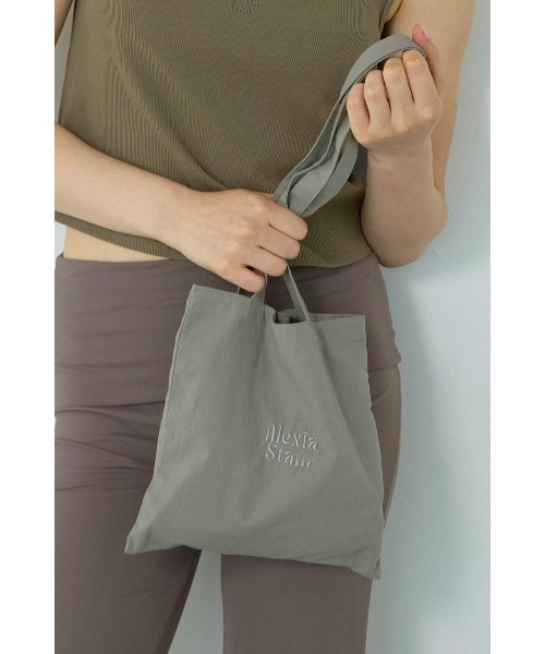 ALEXIA STAM（アリシアスタン）の「Embroidered Logo Tote Bag /ロゴ刺繍トートバッグ（トートバッグ・レディース・テラコッタ/カーキ/ホワイト/パープル/ピンク・FREE）」の10枚目の写真