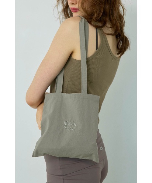 ALEXIA STAM（アリシアスタン）の「Embroidered Logo Tote Bag /ロゴ刺繍トートバッグ（トートバッグ・レディース・テラコッタ/カーキ/ホワイト/パープル/ピンク・FREE）」の11枚目の写真