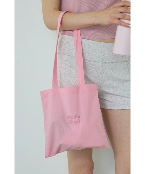 ALEXIA STAM（アリシアスタン）の「Embroidered Logo Tote Bag /ロゴ刺繍トートバッグ（トートバッグ・レディース・テラコッタ/カーキ/ホワイト/パープル/ピンク・FREE）」の16枚目の写真