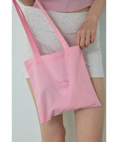 ALEXIA STAM（アリシアスタン）の「Embroidered Logo Tote Bag /ロゴ刺繍トートバッグ（トートバッグ・レディース・テラコッタ/カーキ/ホワイト/パープル/ピンク・FREE）」の17枚目の写真