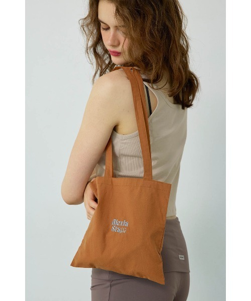 ALEXIA STAM（アリシアスタン）の「Embroidered Logo Tote Bag /ロゴ刺繍トートバッグ（トートバッグ・レディース・テラコッタ/カーキ/ホワイト/パープル/ピンク・FREE）」の8枚目の写真