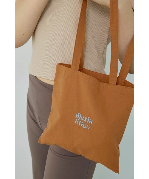 ALEXIA STAM（アリシアスタン）の「Embroidered Logo Tote Bag /ロゴ刺繍トートバッグ（トートバッグ・レディース・テラコッタ/カーキ/ホワイト/パープル/ピンク・FREE）」の9枚目の写真