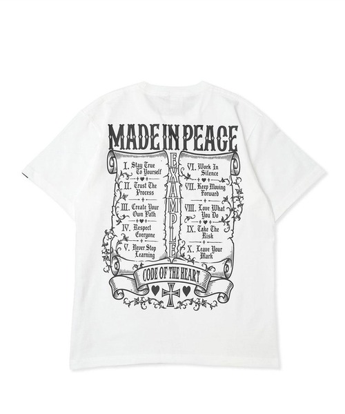 EXAMPLE（エグザンプル）の「EXAMPLE MADE IN PEACE S/S TEE（Tシャツ/カットソー・メンズ・ホワイト/チャコール・XXL/XL/L/M）」の6枚目の写真