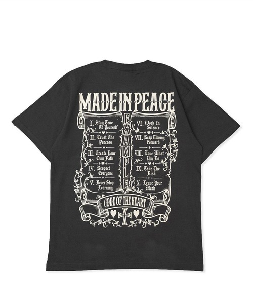 EXAMPLE（エグザンプル）の「EXAMPLE MADE IN PEACE S/S TEE（Tシャツ/カットソー・メンズ・ホワイト/チャコール・XXL/XL/L/M）」の10枚目の写真