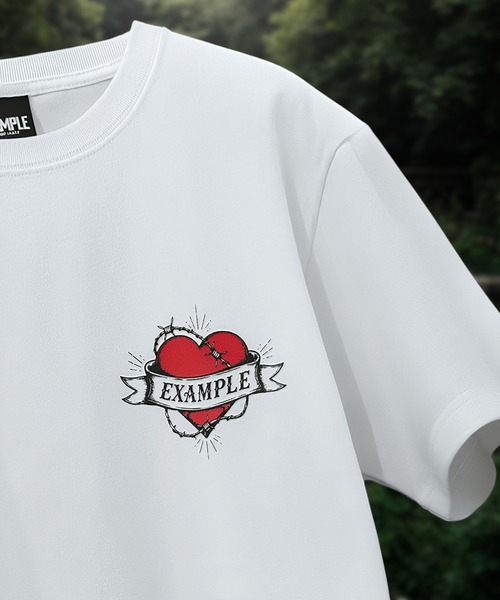 EXAMPLE（エグザンプル）の「EXAMPLE MADE IN PEACE S/S TEE（Tシャツ/カットソー・メンズ・ホワイト/チャコール・XXL/XL/L/M）」の3枚目の写真