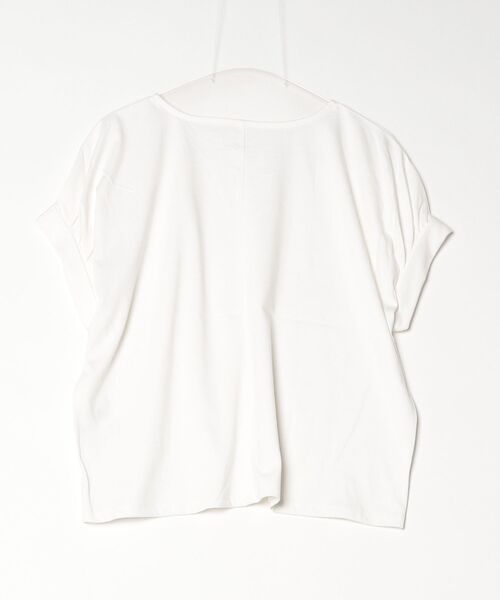Perfect Suit FActory(パーフェクトスーツファクトリー)の「プレーティング天竺 タックTシャツ(Tシャツ/カットソー・レディース・ブラック/ホワイト・M/L)」の12枚目の写真