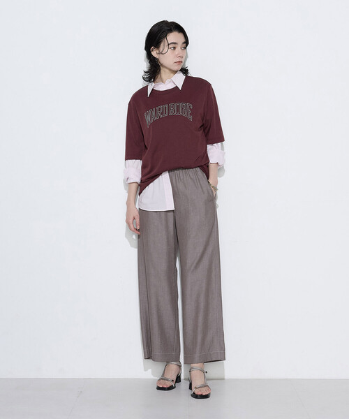 COMME CA Wardrobe(コムサワードローブ)の「〔 +サイズ 〕 ヴィンテージプレーティング天竺 ロゴプリントTシャツ(Tシャツ/カットソー・レディース・ブルー/ホワイト/ボルドー・13号)」の11枚目の写真